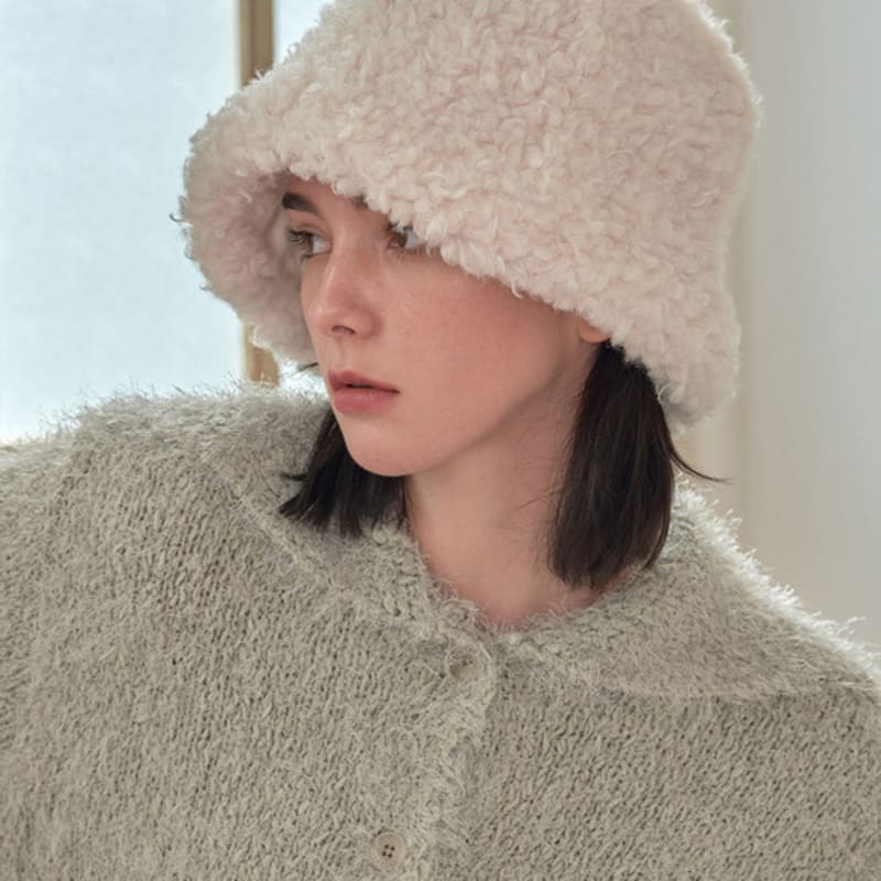 

VARZAR VA Квадратная длинная этикетка Флисовая шляпа-тюльпан_3 цвета black