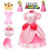 Rozkošný kostým šatů princezny Peach pro děti Ideální na Halloween a hraní rolí