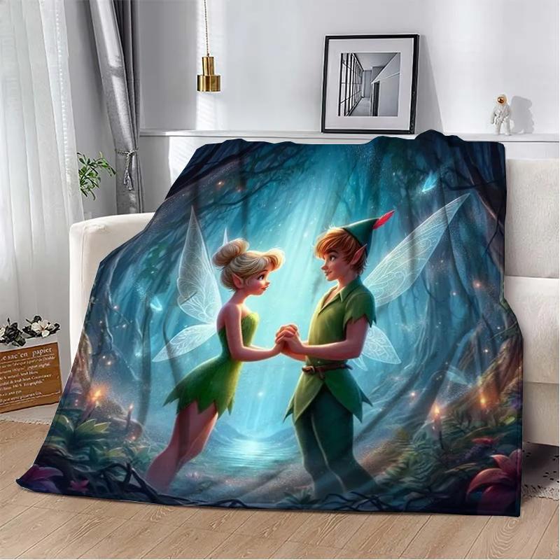 31 Style Disney Tinker Bell Printed Kids Blanket Soft and Warm Bedding for Bed Sofa Outdoor Travel Picnic Cover Blanket Gift Art