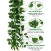 Kalolary 12 Pack Artificial Ivy Garlands, 88FT Scindapsus Leaf Fake Vines Plants Greenery Hanging Plants Vine Fake Plants for Wedding Bedroom