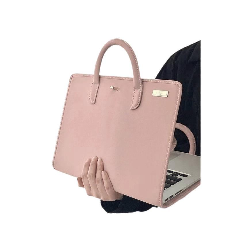 Protective Pink Laptop Handbag - Gender-Neutral Computer Case