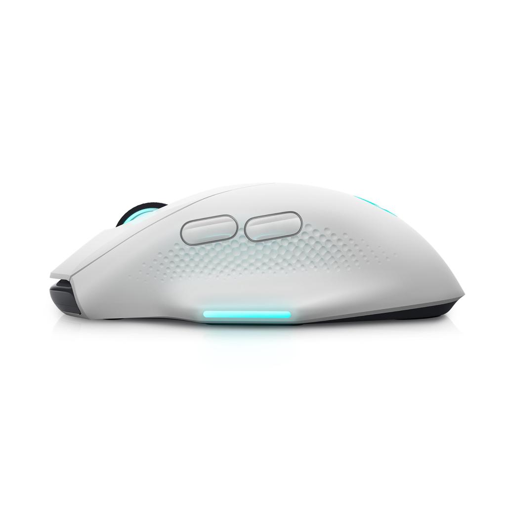 Alienware Wireless Gaming Mouse AW620M Silver 7 Optical 1KHz Polling 26000 DPI 650 Lightweight Million RGB - White, Buttons, Sensor, Rate, (5 Levels),