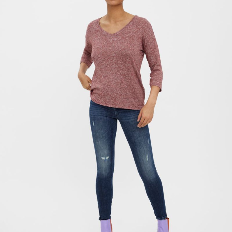 Oversized Fine Knit Sweater Brianna 3/4 Sleeves Woman VERO MODA