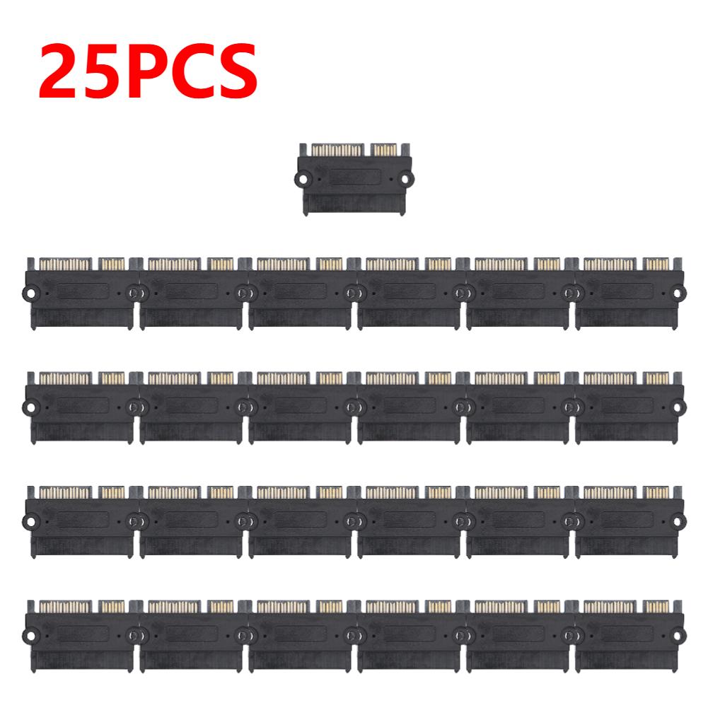 30-1pc SATA Male To Female Power Data Converter 22Pin 7+15 Male To Female Converter Head Power Data Adapter SATA To SATA Adapter