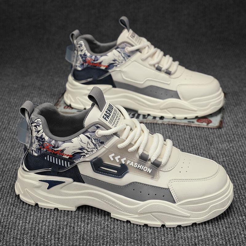 Men's Shoes Four Seasons New Casual Shoes Fashionable Men's Lace-up Sports Shoes Korean Version Personalized Student Tide Shoes