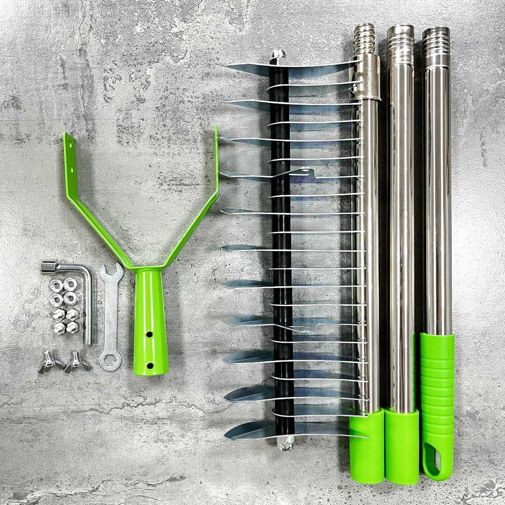 Detachable Gardening Rake: Clear Thatch, Leaves & Soil