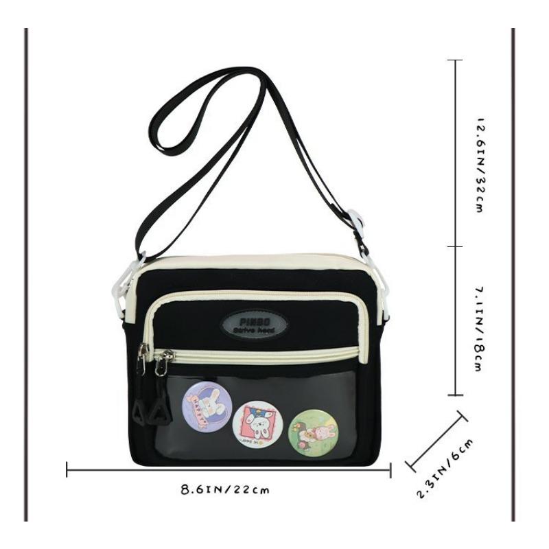Harajuku Sweet Girls' Cute Ulzzang Ita Bag, New Style Women's Outing Shoulder Bag, Daily Commuting Casual Cross-body Bag