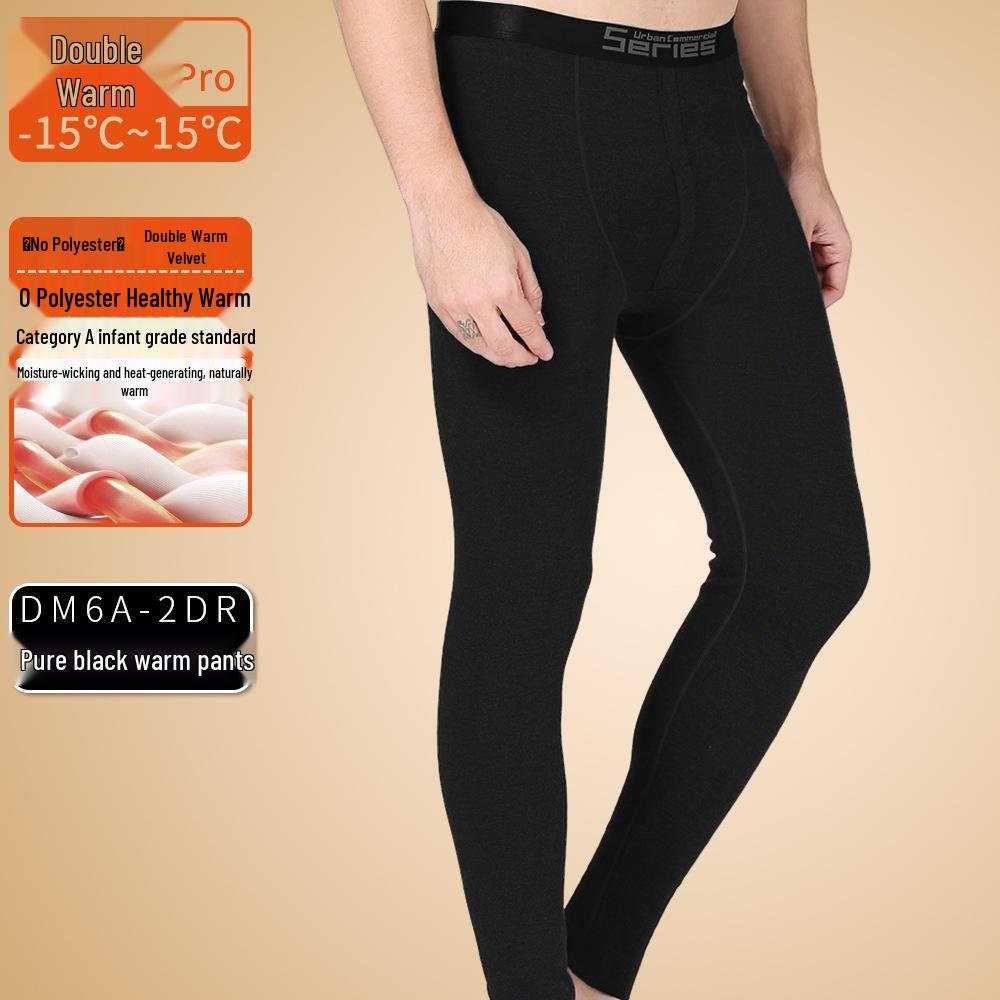 Men's Seamless Polyester Base Layer: No-Pill V-Neck, Round Neck, Mid-High Neck, Warm Autumn Top & Pants