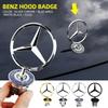 CQZ1 1pcs 3D Metal Chrome Star Bonnet Hood Logo Emblem Badge For Mercedes Benz AMG class W205 W203 GLC GLK W206 W220 A180 W211