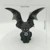 Three Headed Black Cat Pacific Giftware Resin Figurine with Wings, Indoor/Outdoor Decor for New HomeOwners, Newly Weds, and Neighbors