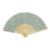[Onishi Kensei Seihan] Ripple Women's Folding Fan, 20cm, N19-A05, Floral Pattern, Blue