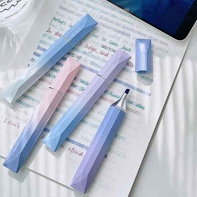 4 stks Dopamine Kleur Markeerstiften Set Schuine Zachte Kop Marker Liner voor Tekenen Schilderen