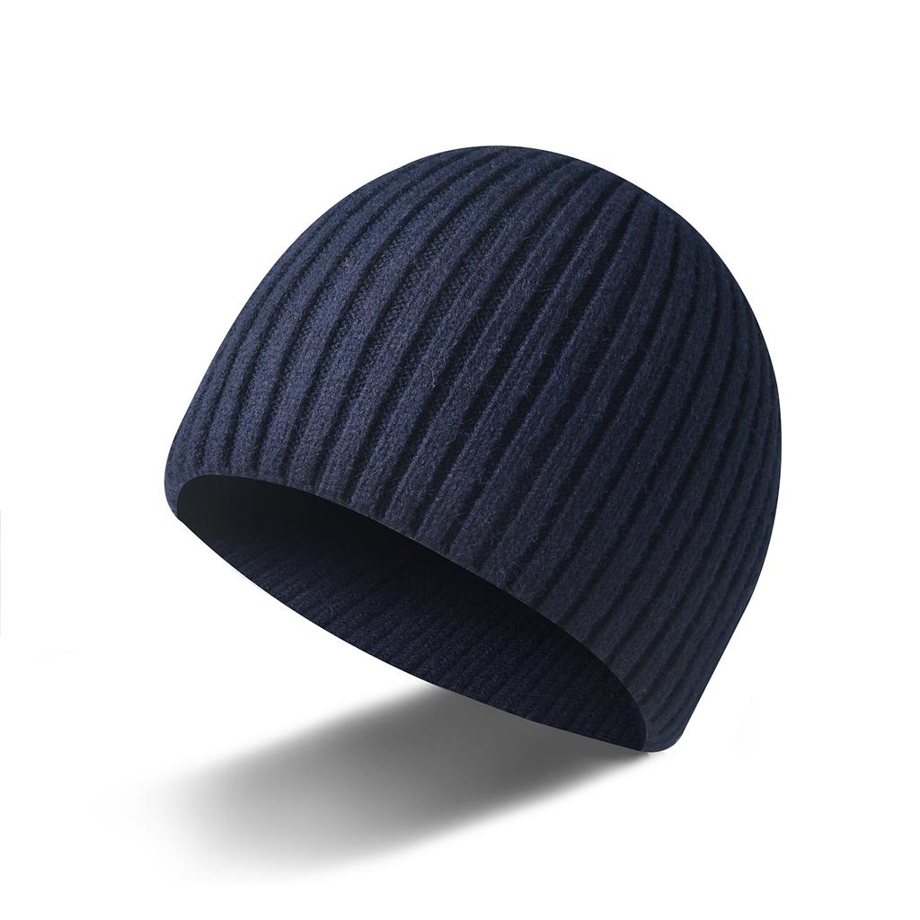 Autumn and winter men's and women's couples' wool hats, dome hats, solid-color men's hats, knitted hats, warm and trendy bald hats.
