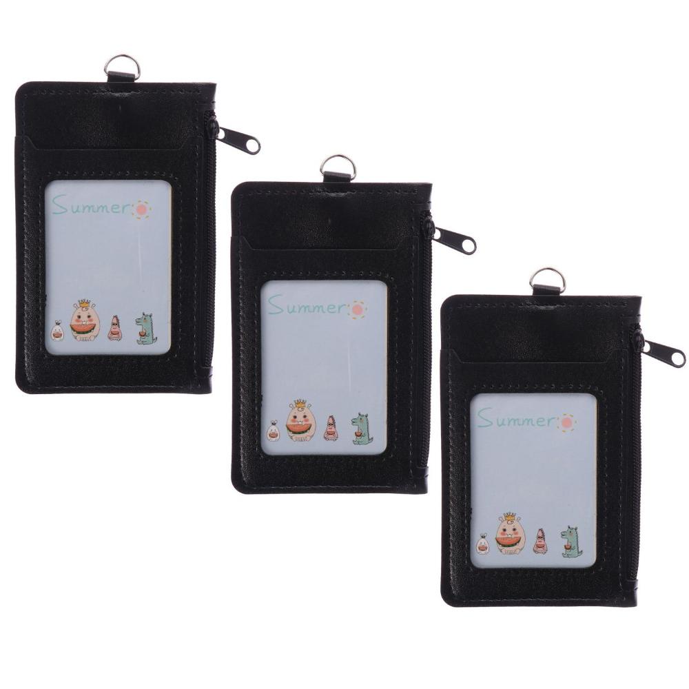 

Модные разноцветные школьные канцелярские принадлежности Сумка на молнии из искусственной кожи Кошельки Чехол для карт Держатели удостоверений личности