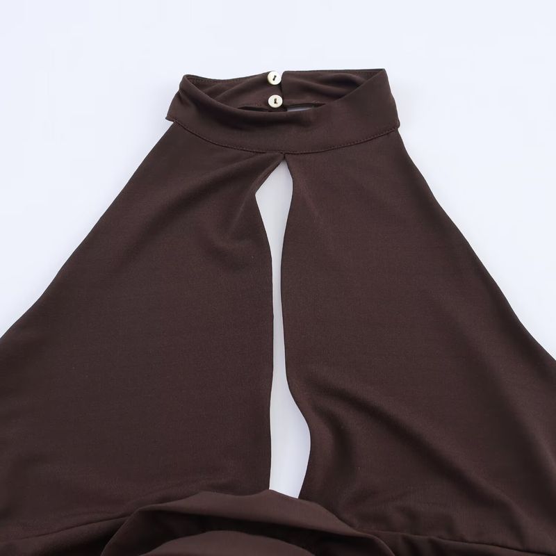 Araltay New Arrival Fashion Style Women's Clothing Fashion All-Match Minimalist Flower Hanging Collar Dress 1131832