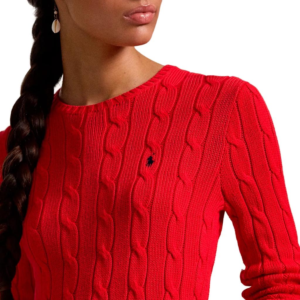 Polo Ralph Lauren Maglione a Maniche Lunghe Girocollo con Logo Ricamato Maglione da Donna 211891640-026