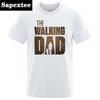 The Walking Dad Morsomme Gateprintede T-skjorter Menn Mote Sommer T-skjorte Løs Oversized Bomull Korte Ermer Casual Hip Hop Tees