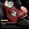 Multi-Function Car Armrest Box- Storage Booster Pad Center Console Tissue Box And Water Cup Holder Vehicle Armrest Cushion Cover