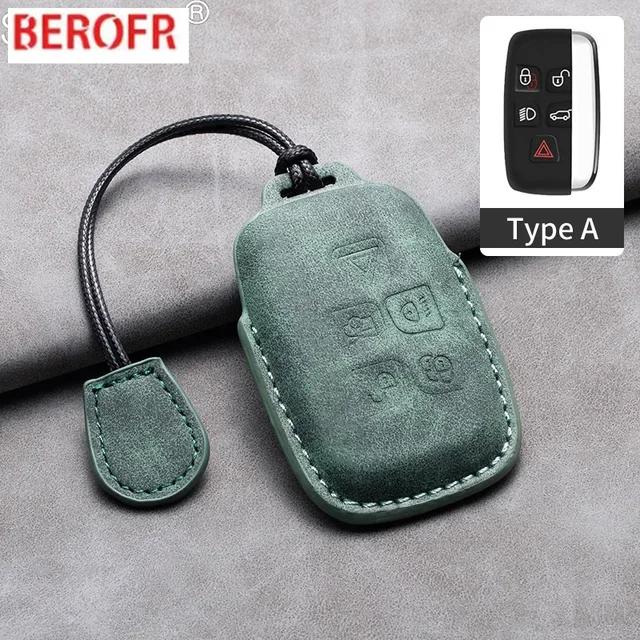 Leather Car Key Case Cover Shell Fob For Land Rover Range Rover Sport Discovery 3 4 Elander 2 Evoque For Jaguar XF XJ XE XJL XF