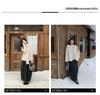 Qiumeng DT Étoile Soft Knit Midi Skirt: Women's High-Waist Slimming Drape (2025 Collection)