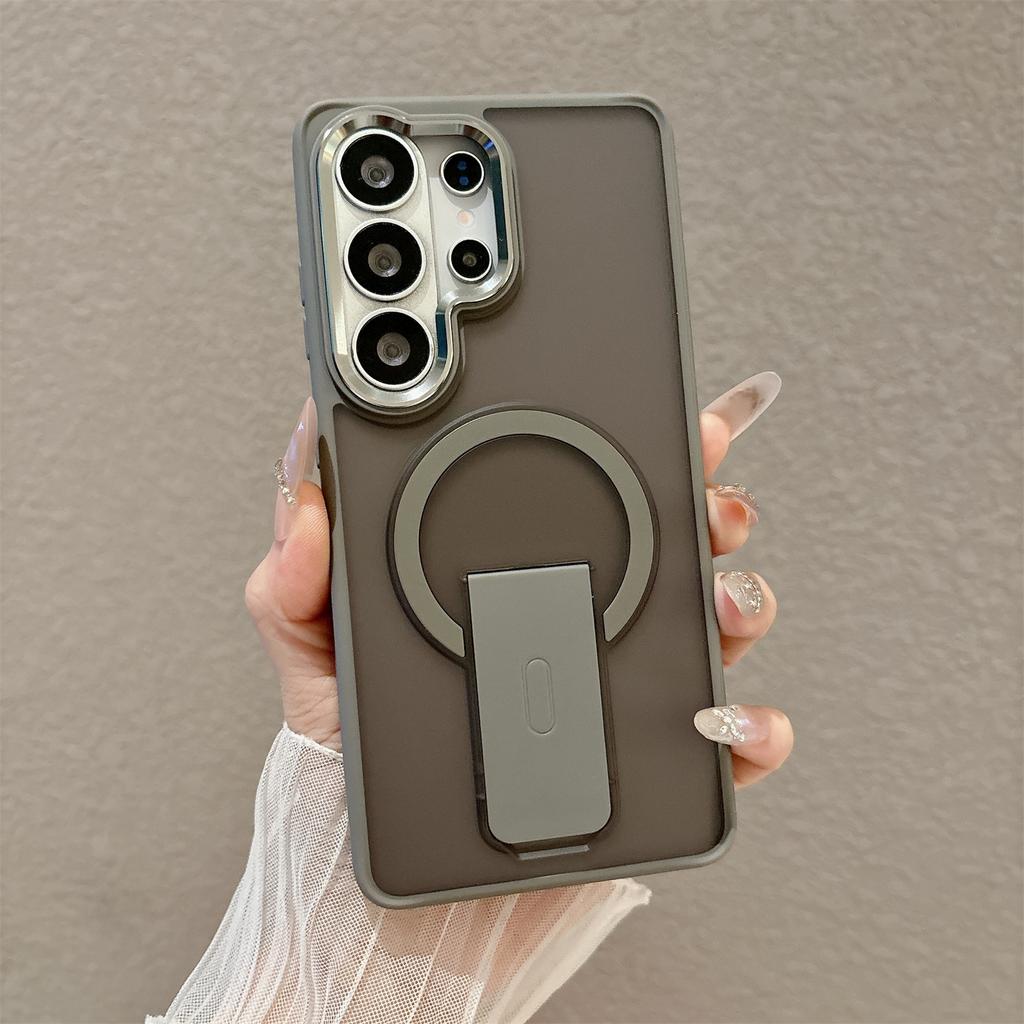 Luxuriöses magnetisches kabelloses Laden für Magsafe-Hülle für Samsung Galaxy S26 S25 S24 S23 Ultra Faltbarer Ständerhalter Matte Abdeckung