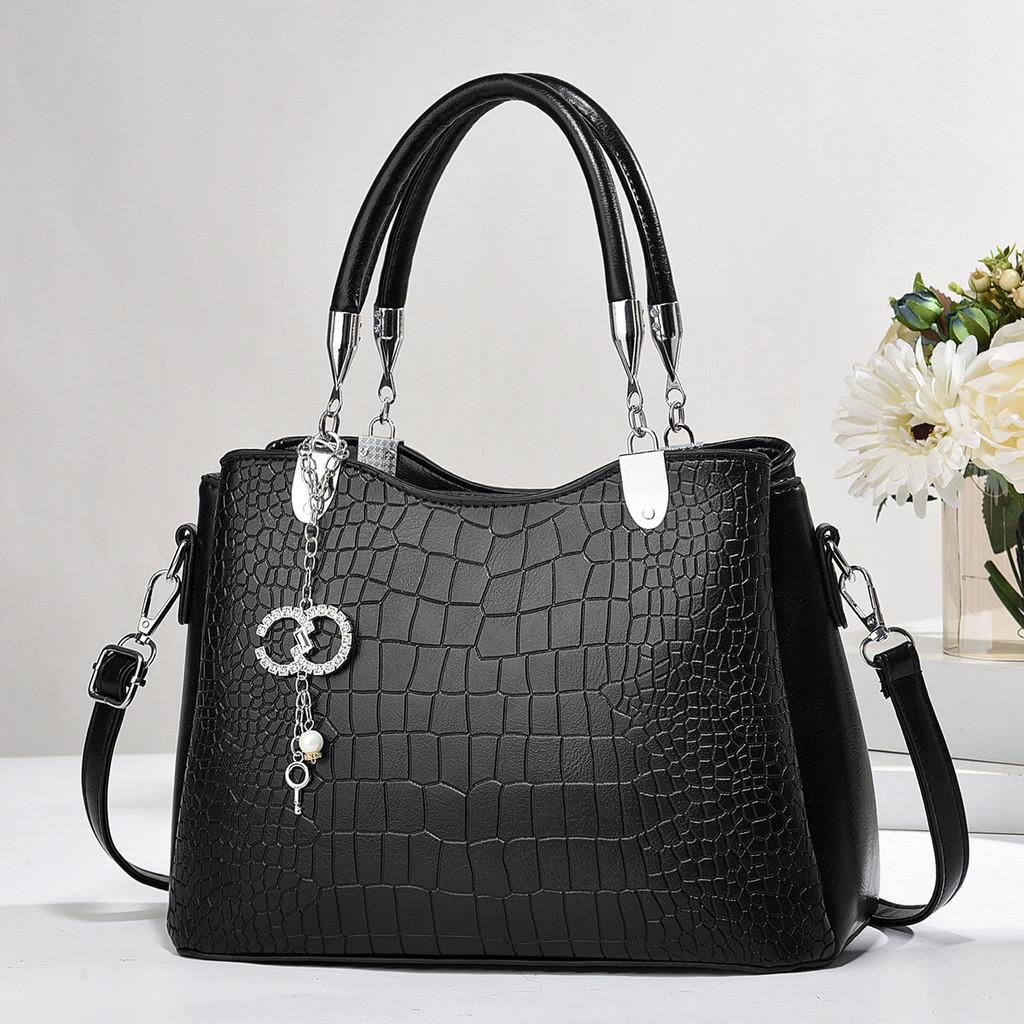 Chic Stone Pattern Handbag Stylish Versatile Mom Tote Bag With Spacious Design