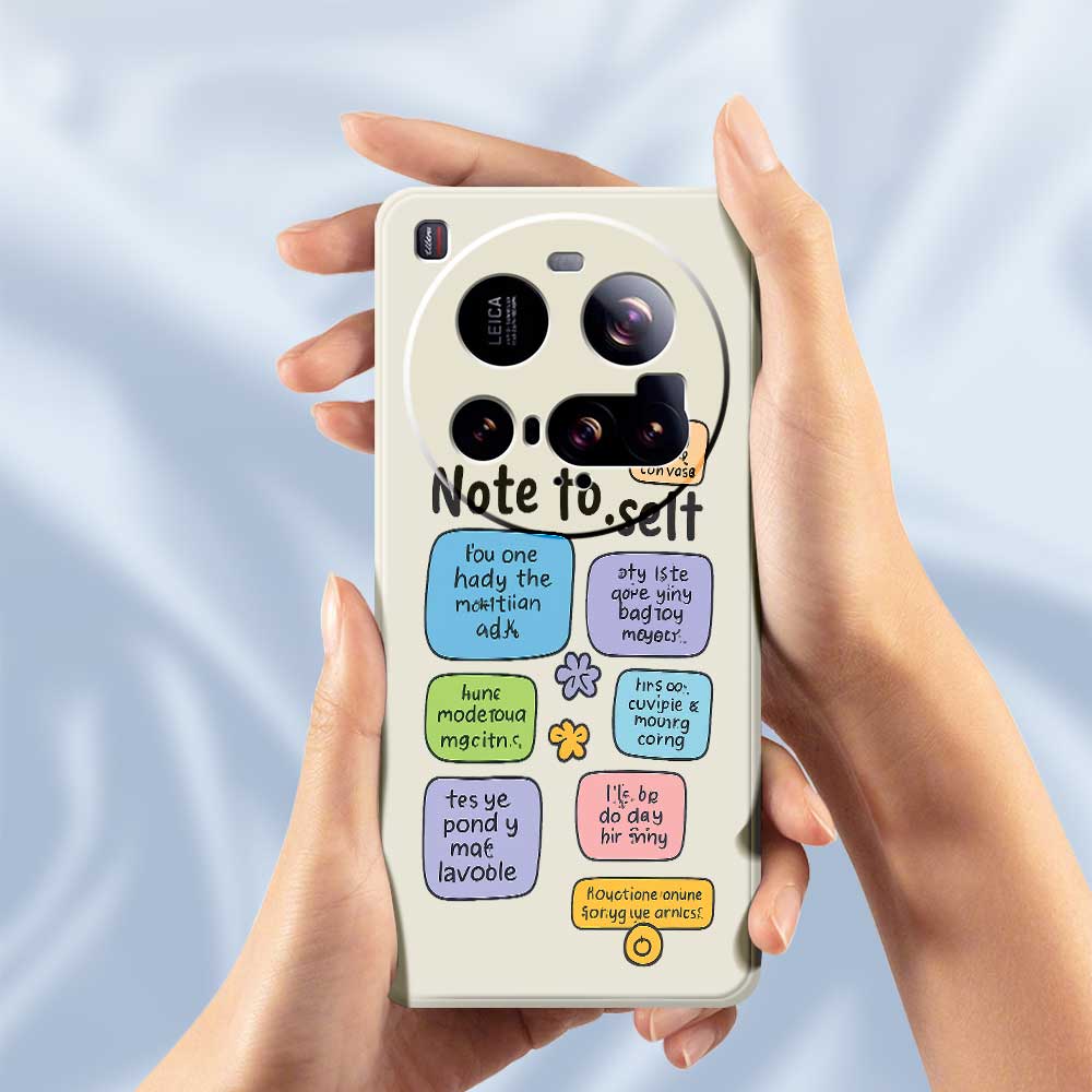 Für Xiaomi 15 Ultra Hülle Farbiges Haftnotizen Musterdruck Gerade Kante TPU Handy-Rückseite