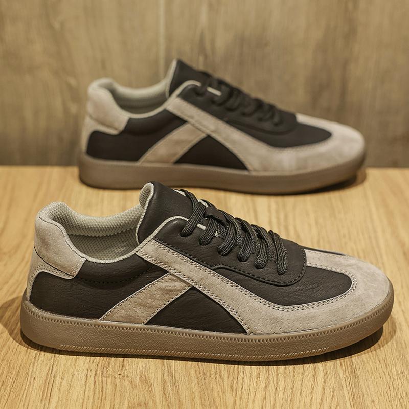 Men's Shoes Trend Versatile Forrest Board Teenagers Genuine Leather Sports Thick Sole Height Increasing Retro Casual Training