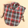 Leopard Print Shirt Fake Collar For Women Detachable Collar False Lapel Collar Shirt Removable Plaid Half Shirt  Faux Col