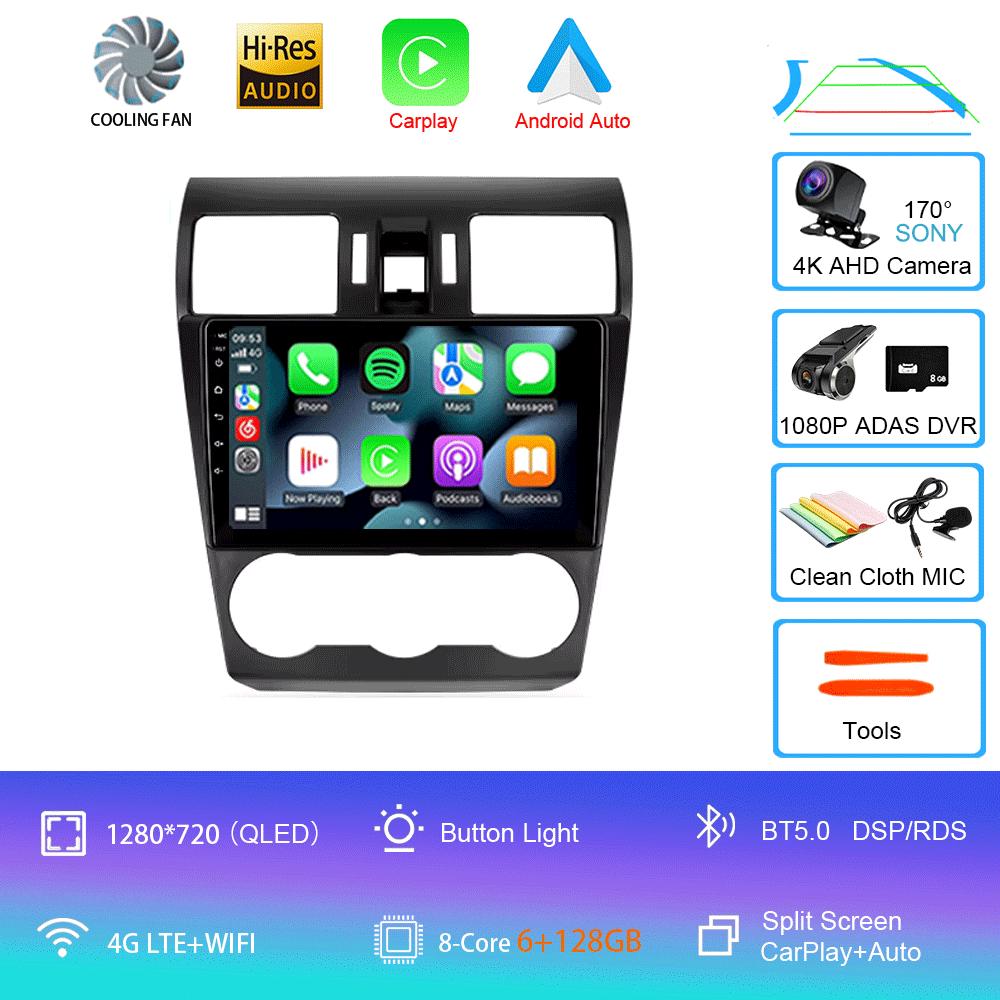 Car Radio Android 14 Carplay Multimedia Player For Subaru Forester 4 SJ XV WRX 2012- 2015 2018 Autoradio GPS Stereo Head Unit