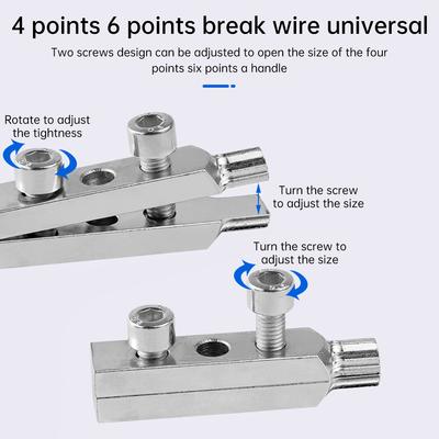 4/6 Point Universal Extractor for Faucet Angle Valve Break Wire&Triangle Valve Head Screws Multifunction Screw Removal Bolt Kit