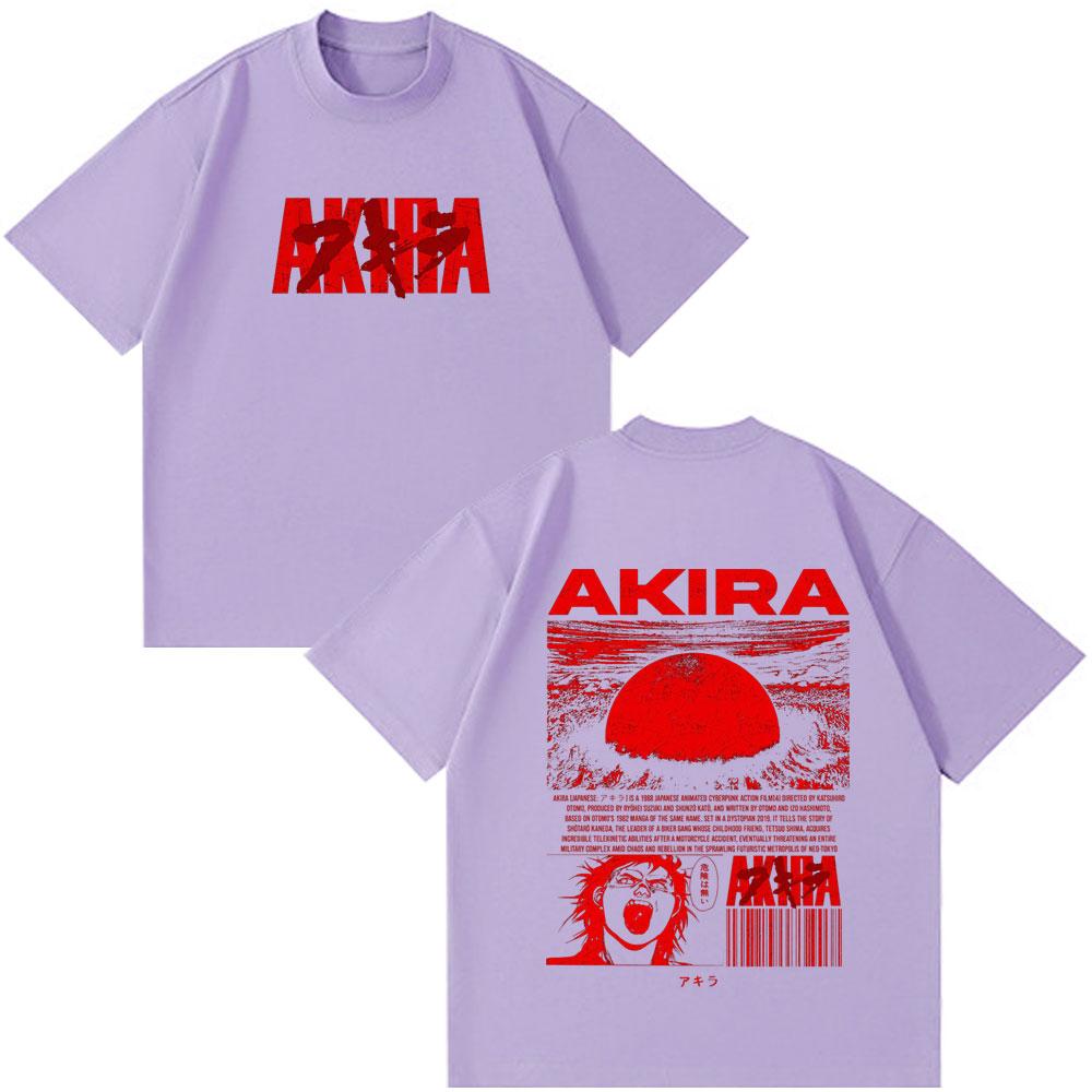 Anime Akira 90s Japanese Science Movie Shotaro Kaneda Tshirts Summer Unisex Women Short Sleeves Tshirts Funny Fashion Style Clothes