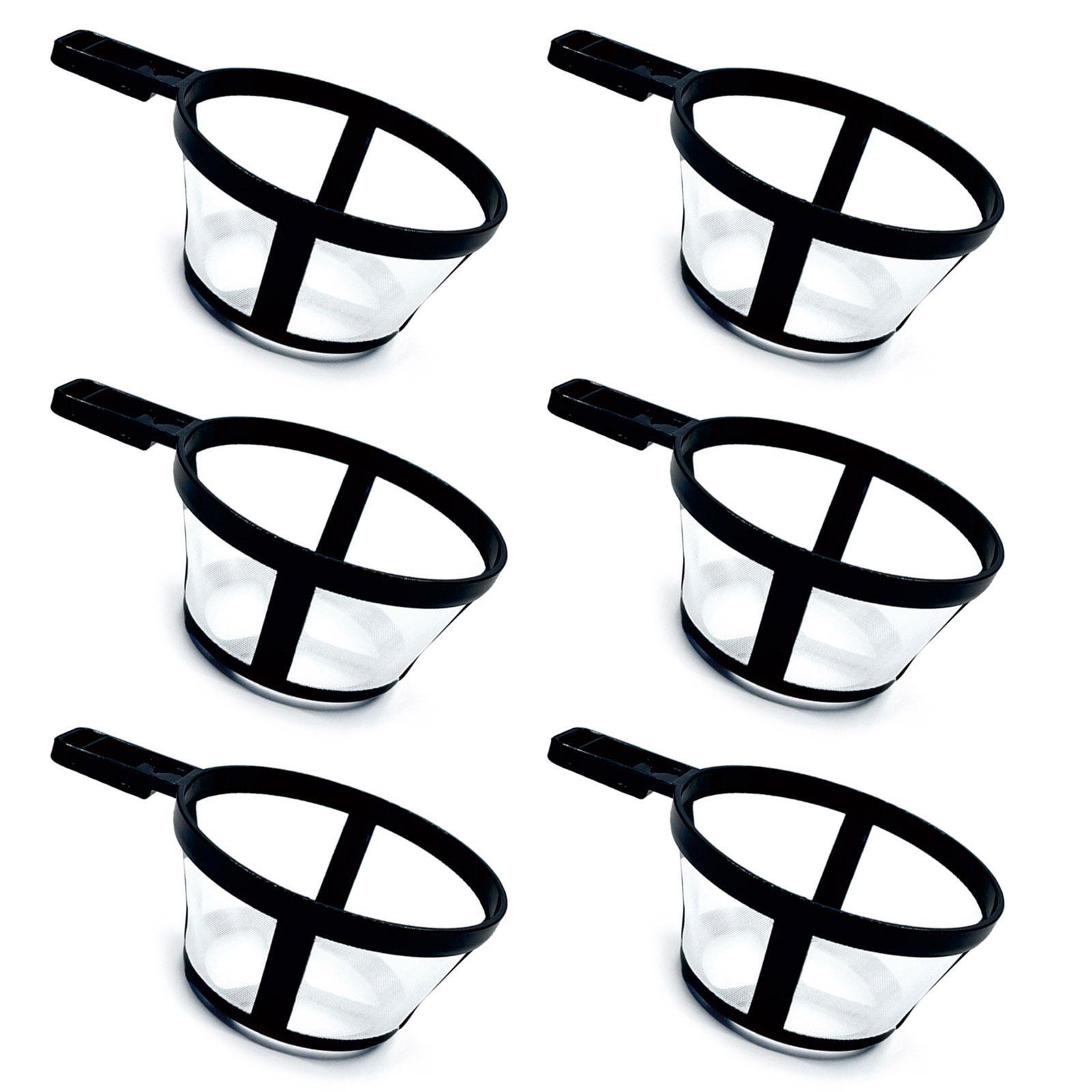 

6 шт. Многоразовые нейлоновые кофейные фильтры Постоянная корзина для кофеварок и заварников Идеально подходит для домашнего или кафе использования