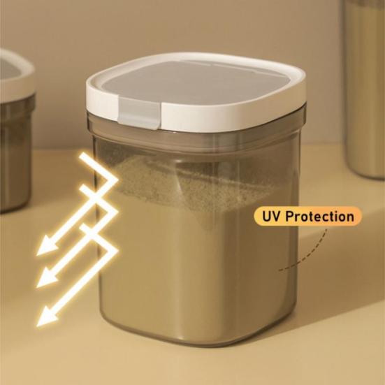 Airtight Container Milk Powder Jar Storage Free Scraper Spoon Reusable Food Sealed Box
