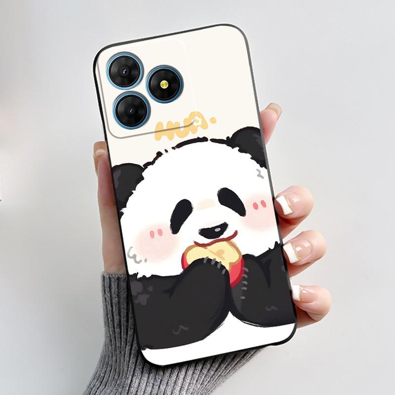 For Oscal Flat 2 2C Case Cute Love Rabbit Black Soft Silicone Protective Back Cover For Blackview Oscal Flat 2 2C Phone Cases