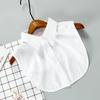 White Fake Collar Shirt For Children False Collar Blouse Lace Kids Peter Pan Collar Detachable Lapel Half Shirt Boys Faux Col