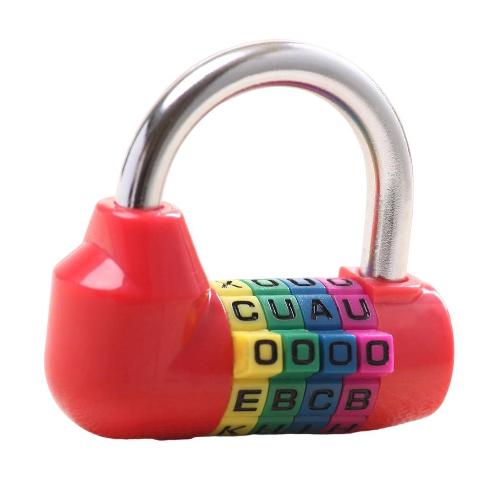 Keyless Mechanical U Padlock Combination Lock Four Letter Code Portable Padlock for Home Drawer and Dorm Locker