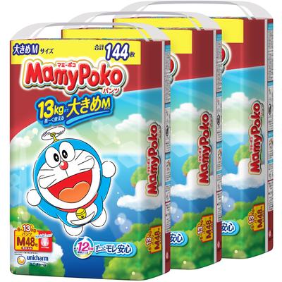 M Mamy Poko Külot Doraemon Bezler 144 adet adet x [Külot beden] (6~13kg) (48 3) [Dava maddesi]