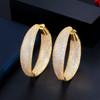 E0350 Flash Diamond Micro-Set Zircon Round Earrings Copper Gold Plated Earrings Earrings