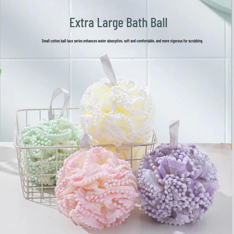 High-End, Durable and Soft Exfoliating Bath Ball for Men and Women – Large Size for Luxurious Bubbles