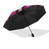 1pc Abstract Floral Pattern Design Umbrella with Plastic Handle,Suitable for All Seasons Umbrellaptys26096