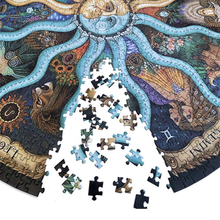 Starry Sky Space Traveler 1000-Piece Puzzle: Earth, Moon, Rainbow