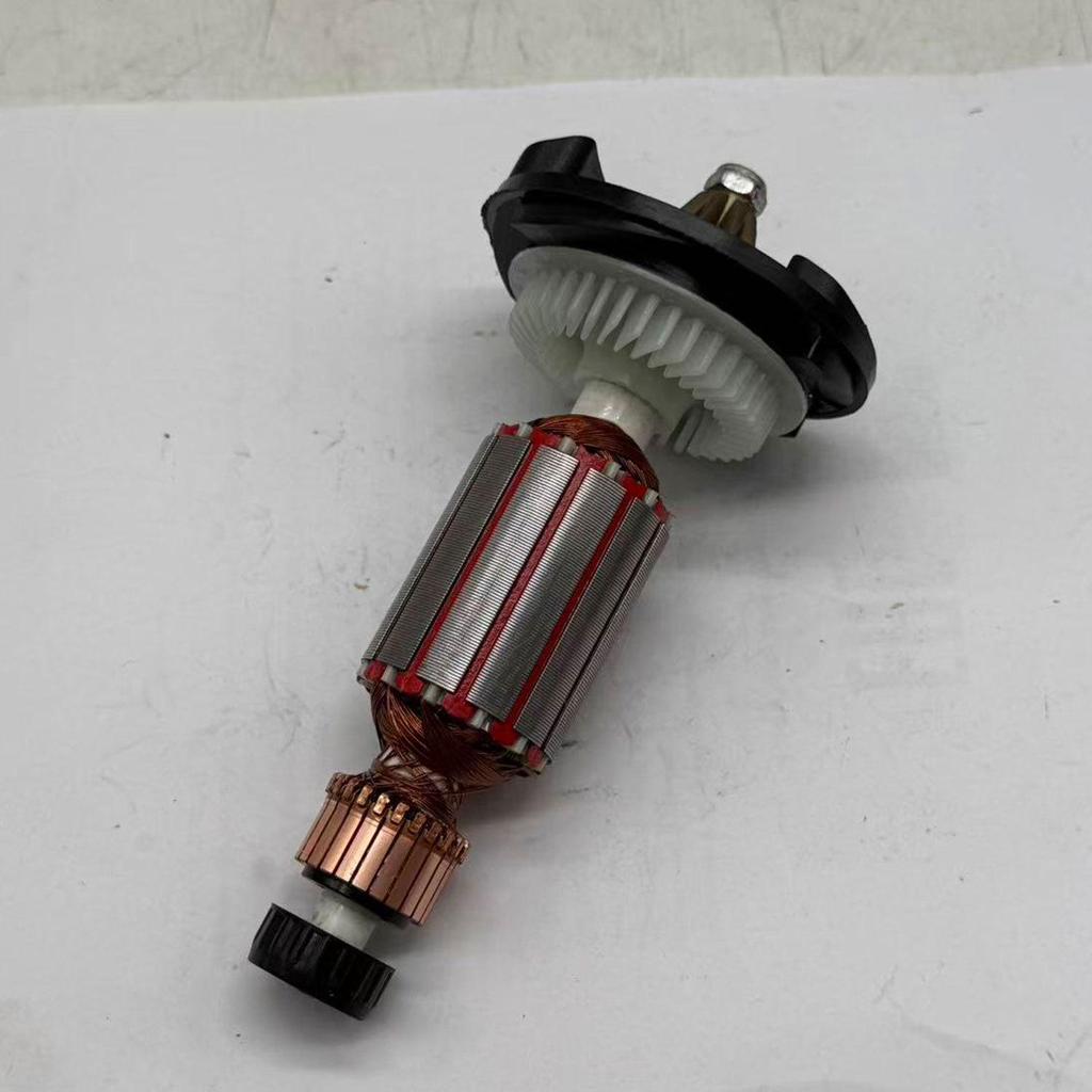 Bosch 6-100 Winkelschleifer Rotor mit Lagern, Kohlebürsten & Zahnrädern - Schnelle Reparatur für Modelle mit geradlinigen Zähnen