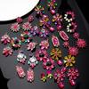 Boucles d'oreilles pendantes Zircon Fleur Colorée pour Femmes, Boucles d'oreilles pendantes Statement pour Fête & Usage Quotidien