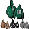 Premium Attack On Titan Hoodie Hooded Sweater Sweatshirt Zipper Coat Cosplay Costume For Fans
