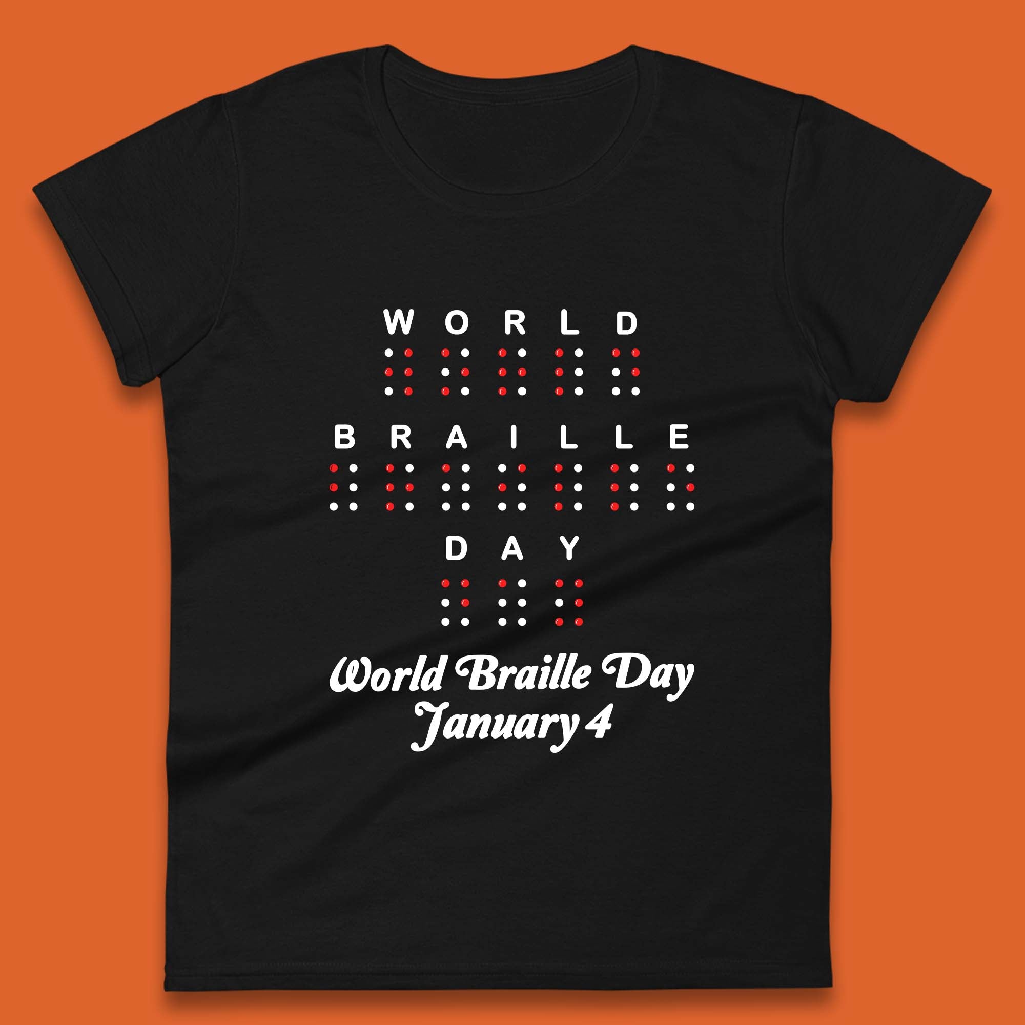 World Braille Day Womens T-Shirt Mens Tops Tees Unisex 4XL