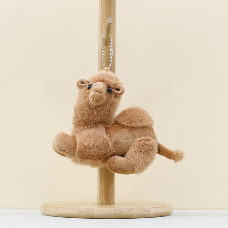 Camel Desert Keychains Ornament Short Plush Stuffed Toys Collectible Animal