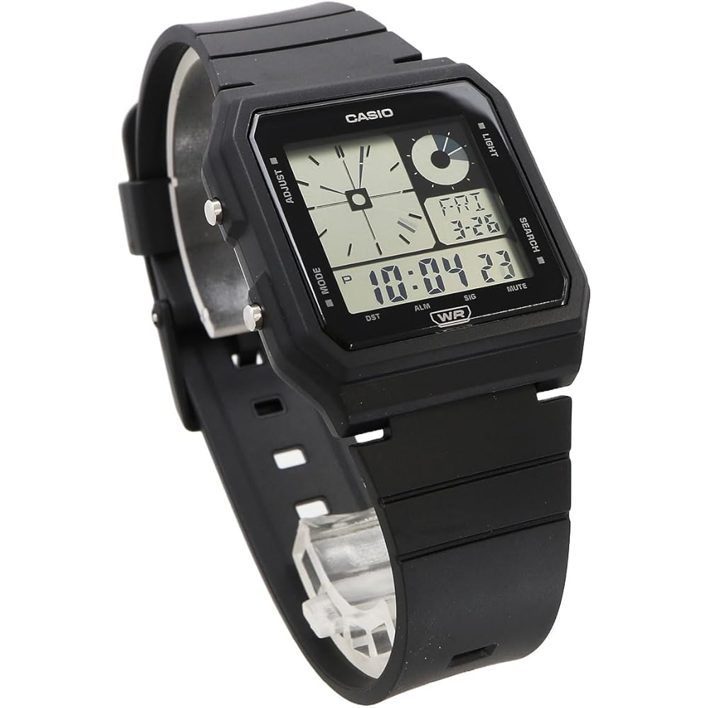 Casio LF-20W-1A Unisex Digital Analog Display Watch Black Imported Model