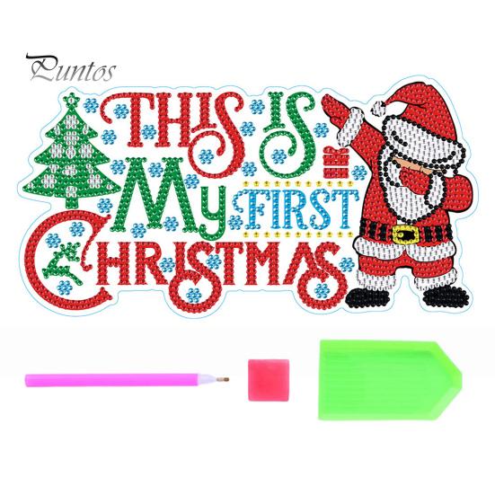 

1 компл. Наклейка на стену с алмазной живописью DIY Алмазная картина Рождественская наклейка для домашнего украшения Christmas