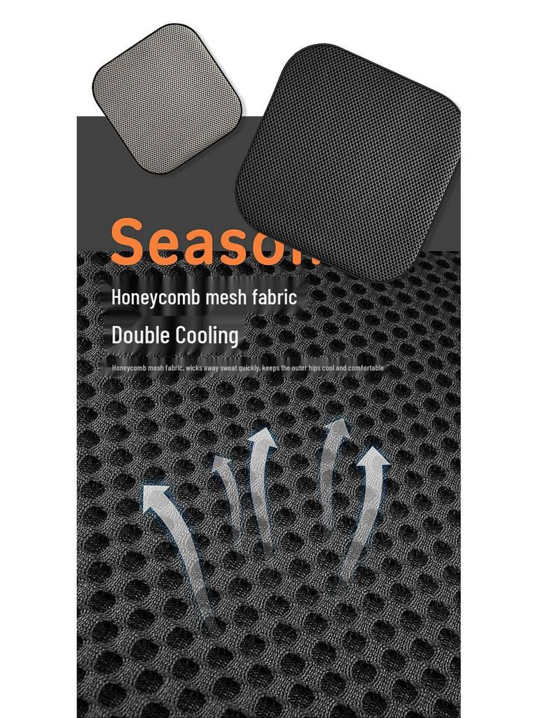 2024 USB Ventilated Cooling Pad: Ice Silk Blower Seat Cushion for Car and Office